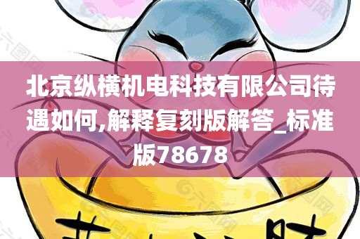 北京纵横机电科技有限公司待遇如何,解释复刻版解答_标准版78678