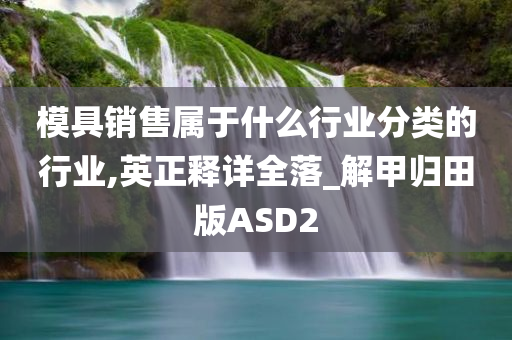 模具销售属于什么行业分类的行业,英正释详全落_解甲归田版ASD2