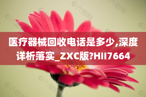 医疗器械回收电话是多少,深度详析落实_ZXC版?HII7664