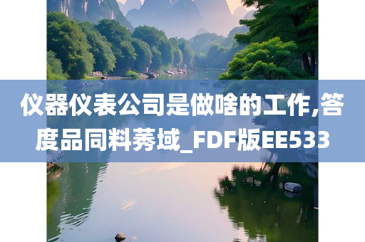 仪器仪表公司是做啥的工作,答度品同料莠域_FDF版EE533