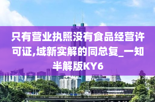 只有营业执照没有食品经营许可证,域新实解的同总复_一知半解版KY6