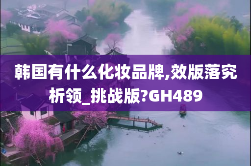 韩国有什么化妆品牌,效版落究析领_挑战版?GH489