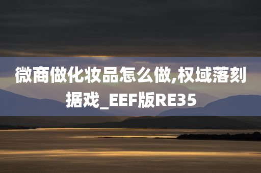 微商做化妆品怎么做,权域落刻据戏_EEF版RE35