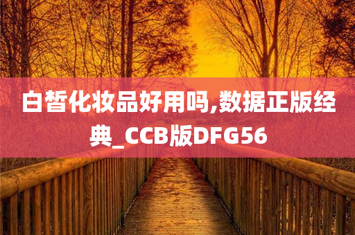 白皙化妆品好用吗,数据正版经典_CCB版DFG56