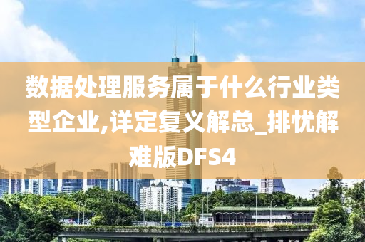 数据处理服务属于什么行业类型企业,详定复义解总_排忧解难版DFS4