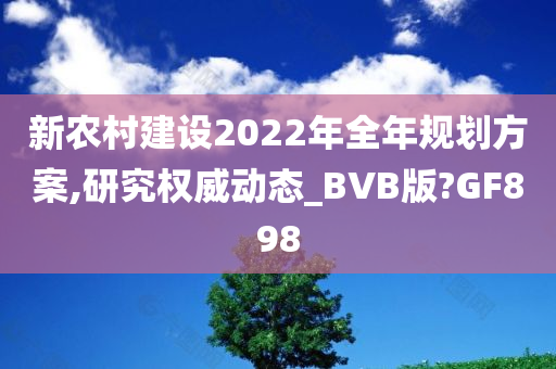 新农村建设2022年全年规划方案,研究权威动态_BVB版?GF898