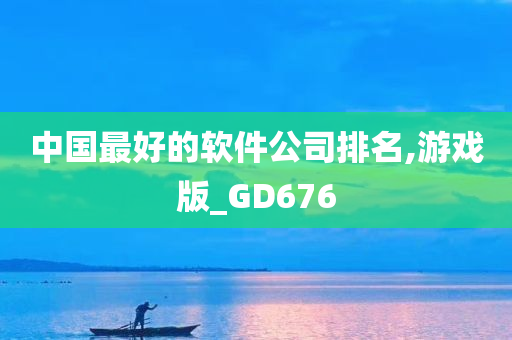 中国最好的软件公司排名,游戏版_GD676