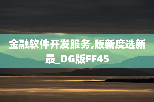 金融软件开发服务,版新度选新最_DG版FF45