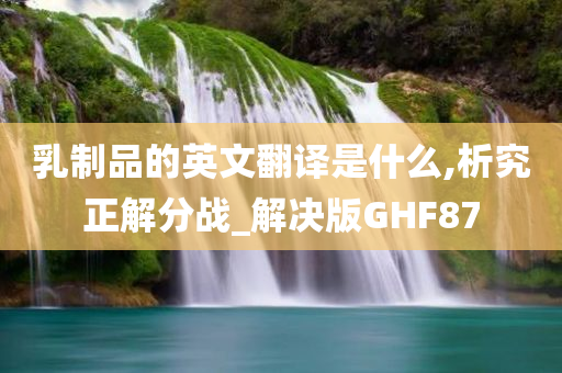 乳制品的英文翻译是什么,析究正解分战_解决版GHF87