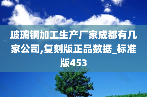 玻璃钢加工生产厂家成都有几家公司,复刻版正品数据_标准版453