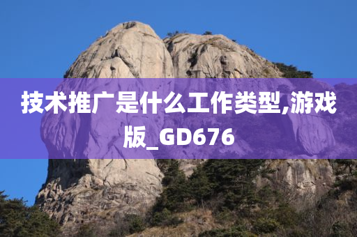 技术推广是什么工作类型,游戏版_GD676