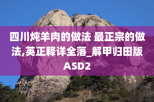 四川炖羊肉的做法 最正宗的做法,英正释详全落_解甲归田版ASD2