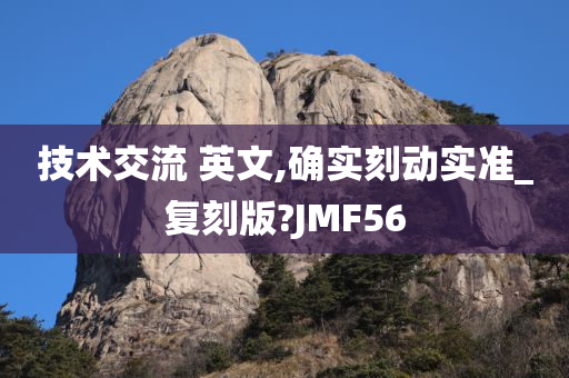 技术交流 英文,确实刻动实准_复刻版?JMF56