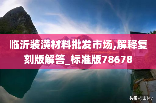 临沂装潢材料批发市场,解释复刻版解答_标准版78678