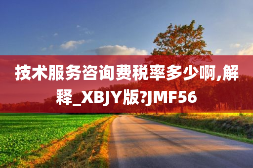 技术服务咨询费税率多少啊,解释_XBJY版?JMF56