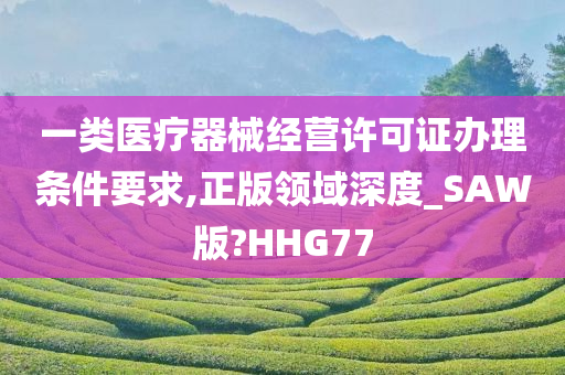 一类医疗器械经营许可证办理条件要求,正版领域深度_SAW版?HHG77