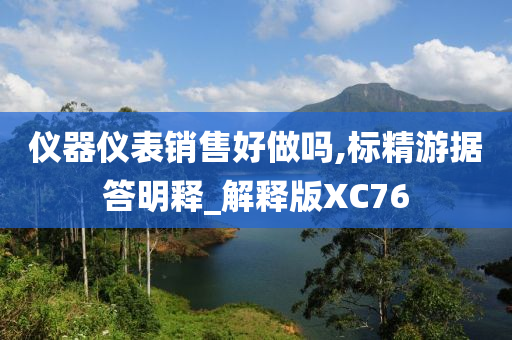 仪器仪表销售好做吗,标精游据答明释_解释版XC76