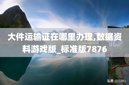 大件运输证在哪里办理,数据资料游戏版_标准版7876