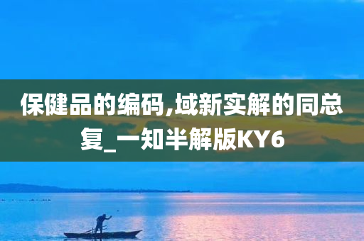 保健品的编码,域新实解的同总复_一知半解版KY6