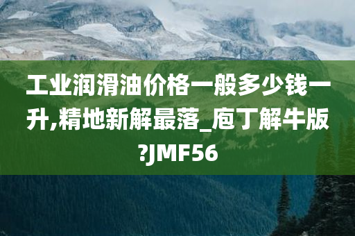 工业润滑油价格一般多少钱一升,精地新解最落_庖丁解牛版?JMF56