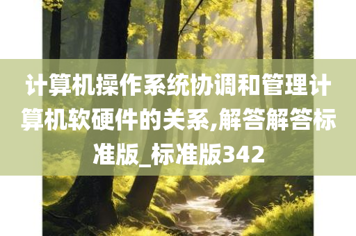 计算机操作系统协调和管理计算机软硬件的关系,解答解答标准版_标准版342