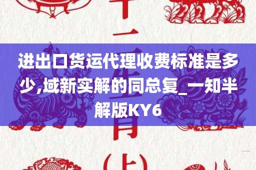 进出口货运代理收费标准是多少,域新实解的同总复_一知半解版KY6