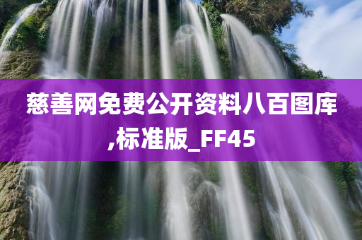 慈善网免费公开资料八百图库,标准版_FF45