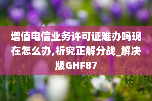 增值电信业务许可证难办吗现在怎么办,析究正解分战_解决版GHF87