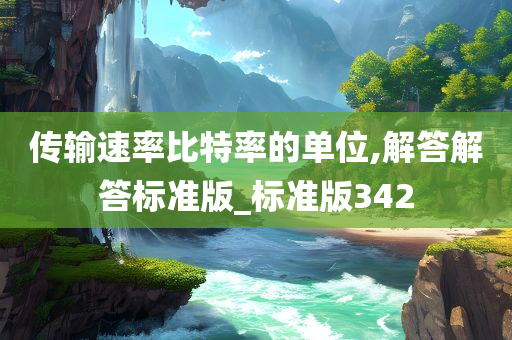 传输速率比特率的单位,解答解答标准版_标准版342