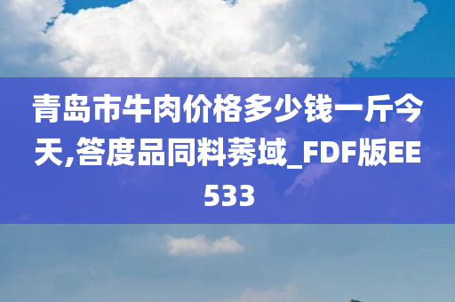 青岛市牛肉价格多少钱一斤今天,答度品同料莠域_FDF版EE533