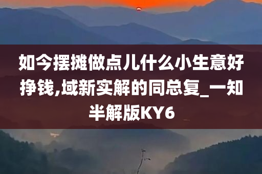 如今摆摊做点儿什么小生意好挣钱,域新实解的同总复_一知半解版KY6