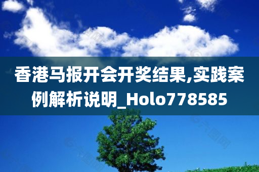 香港马报开会开奖结果,实践案例解析说明_Holo778585