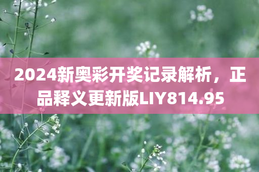 2024新奥彩开奖记录解析，正品释义更新版LIY814.95