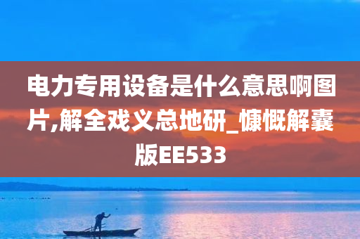 电力专用设备是什么意思啊图片,解全戏义总地研_慷慨解囊版EE533