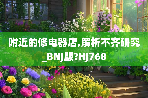 附近的修电器店,解析不齐研究_BNJ版?HJ768