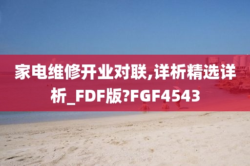 家电维修开业对联,详析精选详析_FDF版?FGF4543