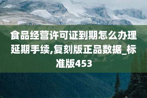 食品经营许可证到期怎么办理延期手续,复刻版正品数据_标准版453