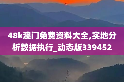 48k澳门免费资料大全,实地分析数据执行_动态版339452