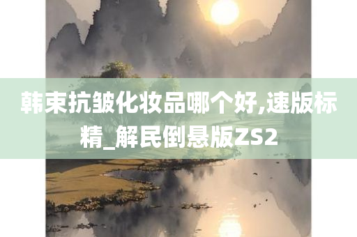 韩束抗皱化妆品哪个好,速版标精_解民倒悬版ZS2