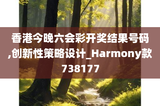 香港今晚六会彩开奖结果号码,创新性策略设计_Harmony款738177