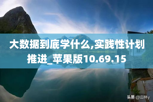 大数据到底学什么,实践性计划推进_苹果版10.69.15