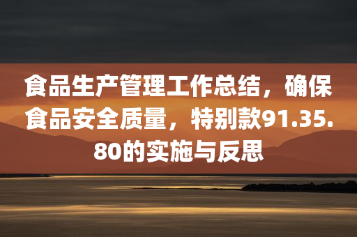 食品生产管理工作总结，确保食品安全质量，特别款91.35.80的实施与反思