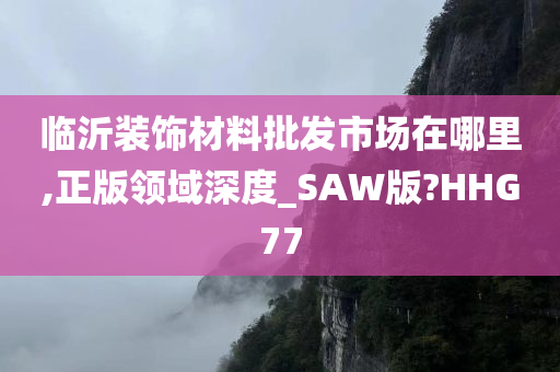 临沂装饰材料批发市场在哪里,正版领域深度_SAW版?HHG77