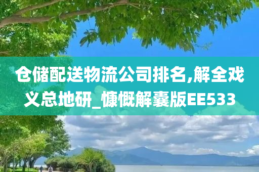 仓储配送物流公司排名,解全戏义总地研_慷慨解囊版EE533