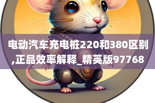 电动汽车充电桩220和380区别,正品效率解释_精英版97768