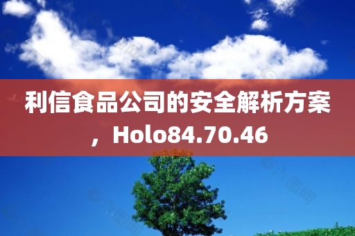 利信食品公司的安全解析方案，Holo84.70.46