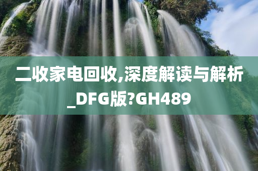 二收家电回收,深度解读与解析_DFG版?GH489