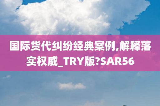 国际货代纠纷经典案例,解释落实权威_TRY版?SAR56