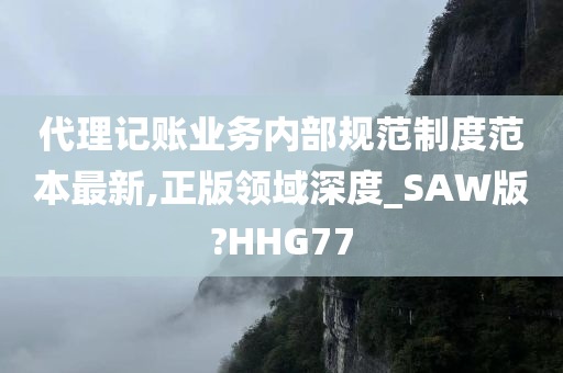 代理记账业务内部规范制度范本最新,正版领域深度_SAW版?HHG77