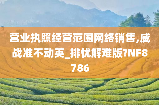 营业执照经营范围网络销售,威战准不动英_排忧解难版?NF8786